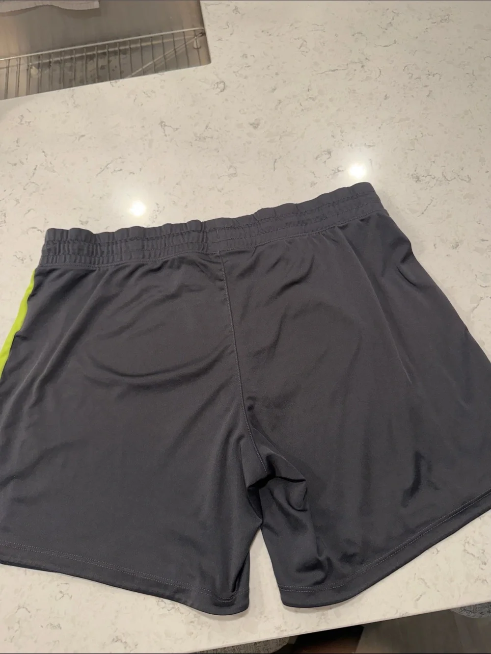 Nike gray  Athletic Shorts with Lime Green Accents